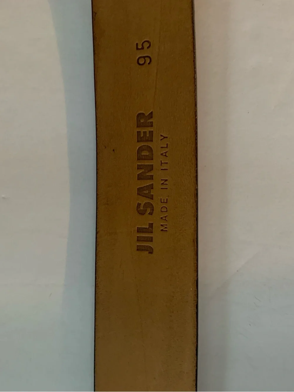 Jil Sander Tan Leather Belt - Classic Casual Style 95